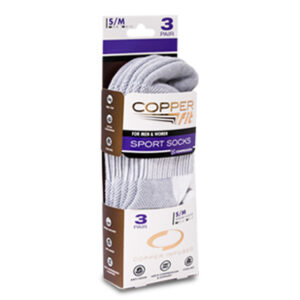 Copper Fit Ankle Socks (3 Pack) - White