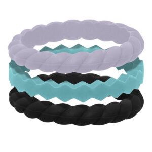 QALO Slicone Wedding Ring - Carrie Stackable Set - Womens