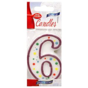2030603A04 3 in. Numeral No 6 Candle