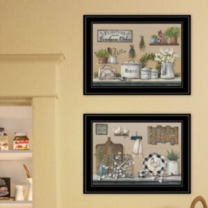Farmhouse Kitchen 2-Piece Vignette Framed Wall Art for Living Room, Home Wall Decor by Pam Britton