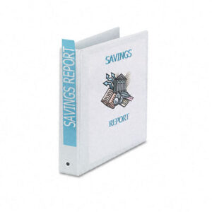 05726 Economy Vinyl Round Ring View Binder- 1-1/2" Capacity- White