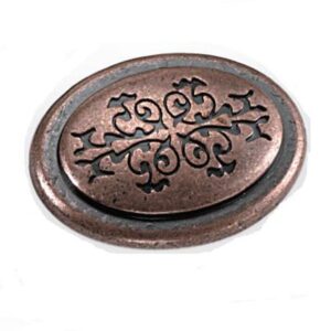 1.38 in. Oval Cimarron Knob - Antique Copper