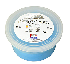 10-1414 90cc Puff Lite Color-Coded Exercise Putty, Firm, Blue
