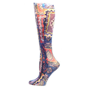 10 in. Womens Ankle Sock with Pastel Marakesh Pattern, Multi Color