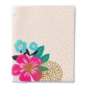 11 x 8.5 in. Panache Glossy 3-Hole Punched 6-Pocket Folder, Assorted Color