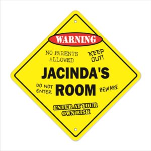 12 x 12 in. Crossing Zone Xing Room Sign - Jacindas