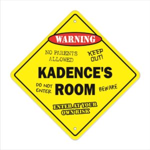 12 x 12 in. Crossing Zone Xing Room Sign - Kadences