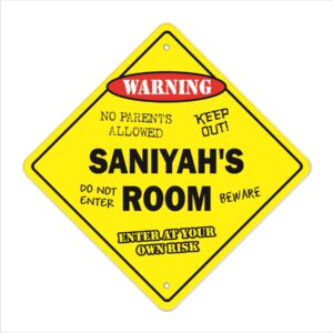 12 x 12 in. Crossing Zone Xing Room Sign - Saniyahs
