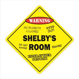 12 x 12 in. Crossing Zone Xing Room Sign - Shelbys