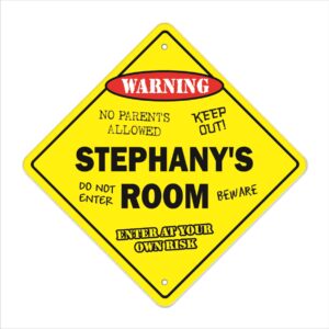 12 x 12 in. Crossing Zone Xing Room Sign - Stephanys