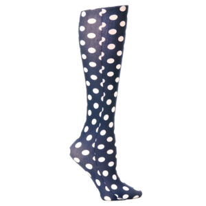 18 in. Womens Trouser Sock with Reverse Pattern - Navy