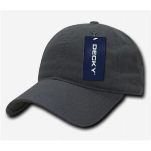 205-CHA Relaxed Washed Cotton Caps - Charcoal