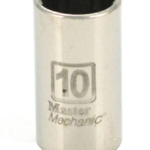 213162 0.25 in. Drive Master Mechanic 6 Point 10 mm Shallow Socket