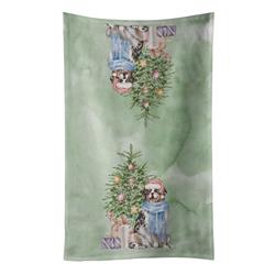 25 x 15 in. Unisex Christmas Australian Shepherd Kitchen Towel, Multi Color