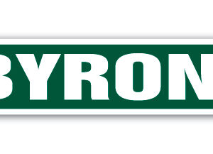 4 x 18 in. Childrens Name Room Street Sign - Byron