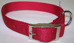 445-11561 No.115N RD21 Nylon Collar Double Ply 1inx21in Color Red