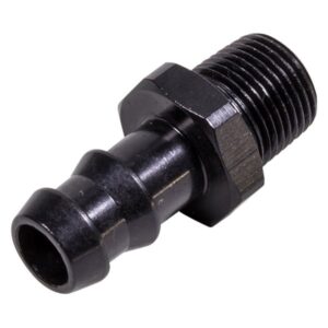 484008-BL 0.5 Hose Barb x 0.375 MPT Adapter Fitting - Black