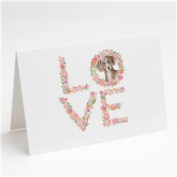 5 x 7 in. Unisex Dachshund No.8 Love Greeting Cards & Envelopes - Pack of 8