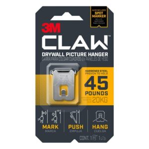 5035823 45 lbs Claw Silver Drywall Picture Hanger, Silver