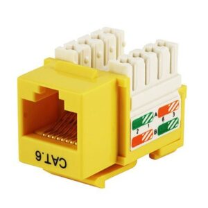 5385 Cat6 Punch Down Keystone Jack - Yellow