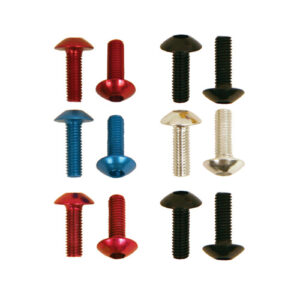 6 x 15 mm Button Head Bolt, Blue - 6 Piece