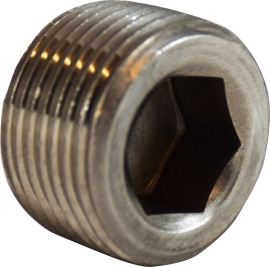 63763 0.5 in. 316 Stainles Steel Hex Countersunk Plug