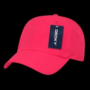 761-PNK 6 Panel Neon Caps- Pink