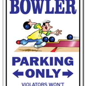 8 x 12 in. Bowler Decal Parking Decals - Bowling Ball Shirt Bag Team Pin