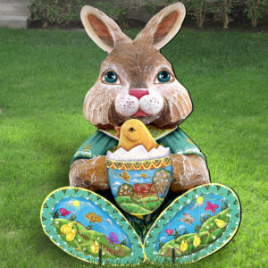 8144502F Easter Bunny Wooden Outdoor Decor
