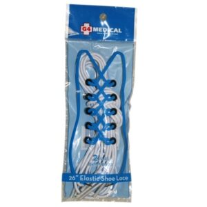 86-1126 Elastic Shoe Laces, White - 2 Pair