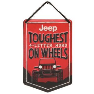 90185442-S Toughest 4 Letter Word Hanging Metal Sign