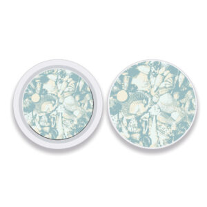 APATAG-Blue Seashells Skin Compatible with Apple AirTag Original 4 Pack of Skins - Blue Seashells