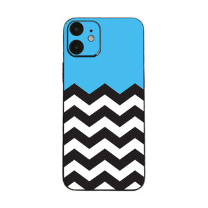 APIPH12-Baby Blue Chevron Skin for Apple iPhone 12 - Baby Blue Chevron