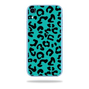 APIPHXR-Teal Leopard Skin Decal Wrap for Apple iPhone XR Sticker - Teal Leopard