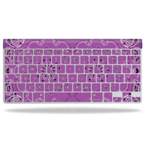 APWIKEY-Purple Bandana Skin for Apple Wireless Keyboard Wrap Cover - Purple Bandana