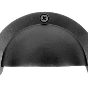 Acorn APVBP Forged Iron 3-5/8" Cabinet Cup/Bin Pull - Black