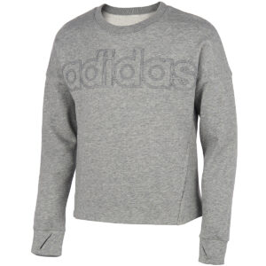 Adidas Girls' Linear Logo Crew Neck Sweatshirt