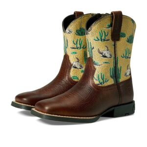 Ariat Kids Round Up Wide Square Toe Easy Fit Western Boot (Toddler) (Spiced Cider/Desert Scene) Kid's Shoes