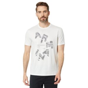 Armani Exchange Regular Fit Pima Cotton Jersey Large Logo Tee (Off-White) Men's T Shirt
