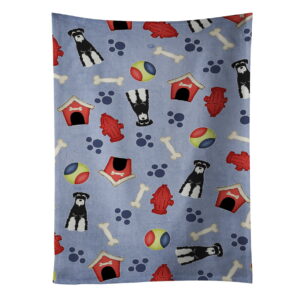 BB2646KTWL Dog House Collection Standard Schnauzer Salt & Pepper Kitchen Towel