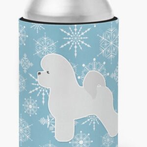 BB3545CC Winter Snowflake Bichon Frise Can or Bottle Hugger