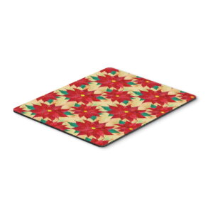 BB7485MP Poinsetta Christmas Mouse Pad, Hot Pad or Trivet