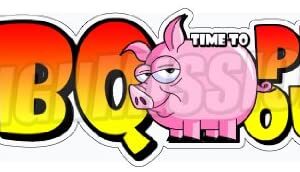BBQ Time to Pig Out Concession Decal Barbeque Signs