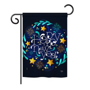 BD-NE-G-116013-IP-BO-D-US18-BD G166013-BO New Year Vibes Winter Impressions Decorative Vertical 13 x 18.5 in. Double Sided Garden Flag