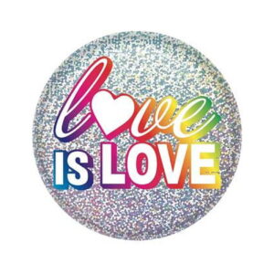 Beistle BT145 2 in. Love is Love Button