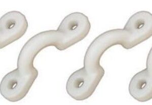 Bimini Top Pad Eye, White - Pack of 4