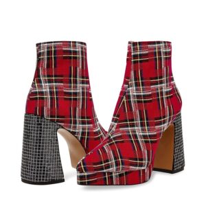 Blue by Betsey Johnson Raylan (Red Plaid Multi) Women's Boots