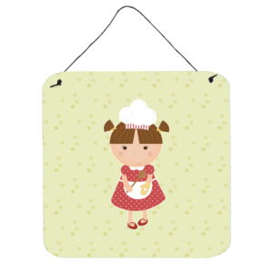 Brunette Baker on Green Wall or Door Hanging Prints