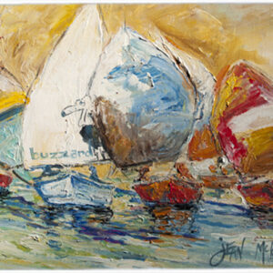 Buzzards Sailboat Race Mouse Pad, Hot Pad & Trivet