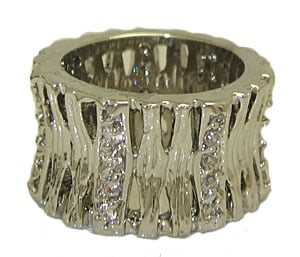 CR3051W White Gold Fashion Designer wholesale Ring at low price